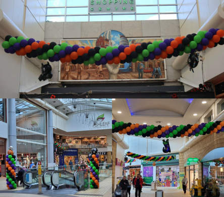 A Spooktacular Thanks to Barry’s Balloons for Transforming Ashleaf Shopping Centre this Halloween!